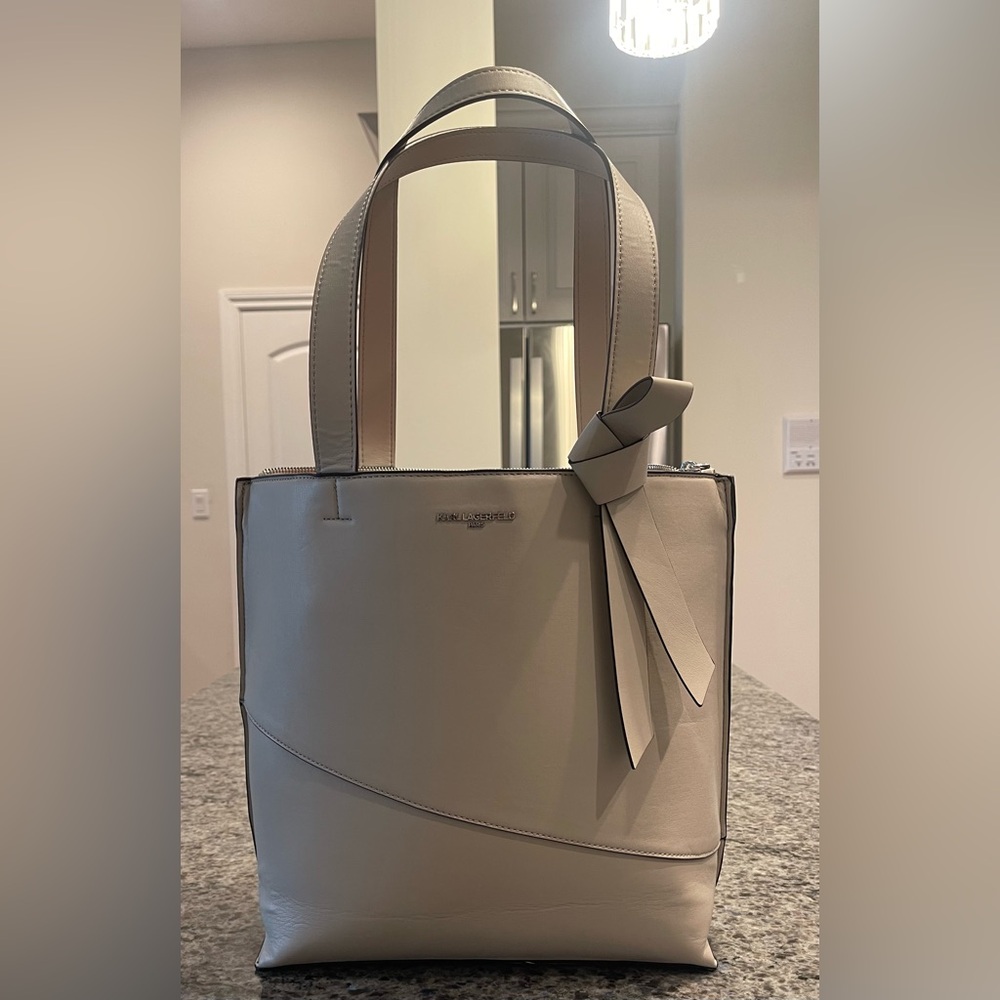 NWT KARL LAGERFELD GREY PURSE